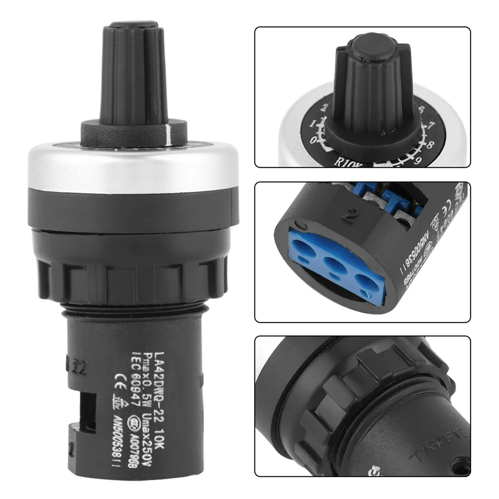 DEWIN Governor Rotary Potentiometer, 10k Potentiometer Panel Mount VSD VFD for Variable Speed Drive Invert - Image 7