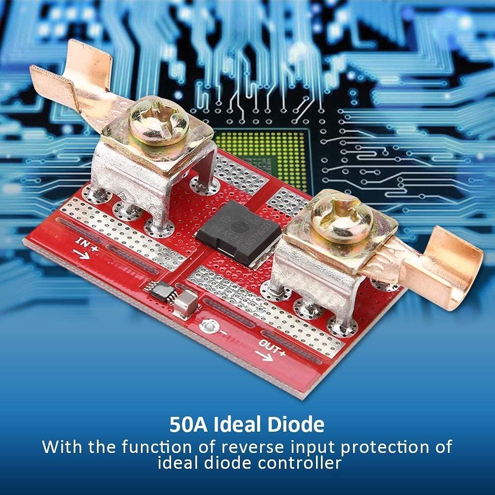 DEWIN Ideal diode, 50 A high current diodes, solar charging, anti-backflow protection board, positive low resistance for charging protection against irrigation, for parallel connection of solar cells - Image 6