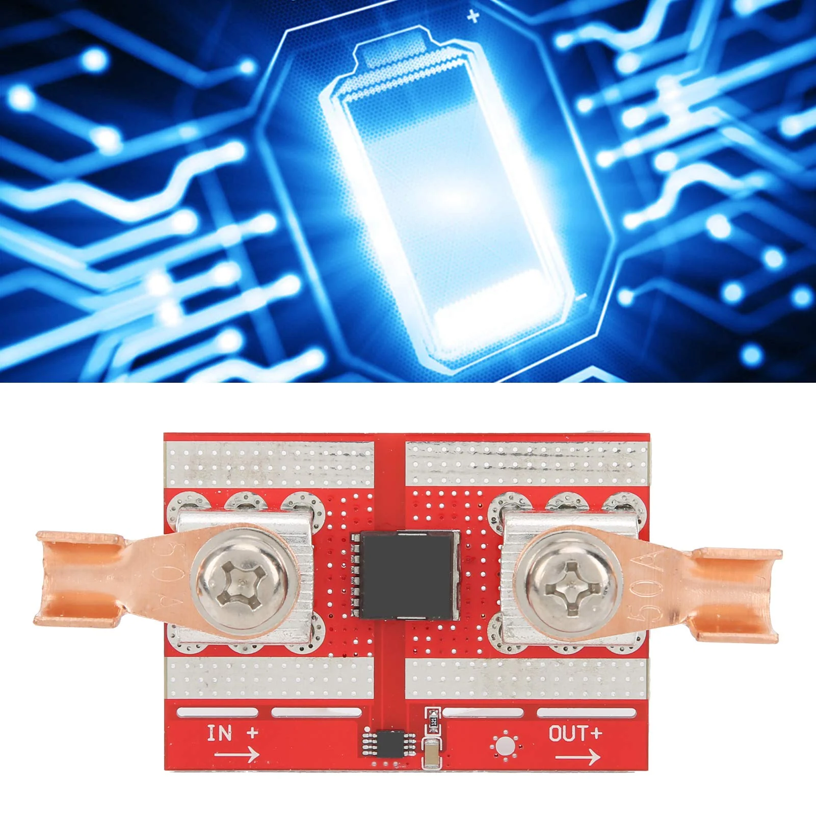 DEWIN Ideal diode, 50 A high current diodes, solar charging, anti-backflow protection board, positive low resistance for charging protection against irrigation, for parallel connection of solar cells - Image 9