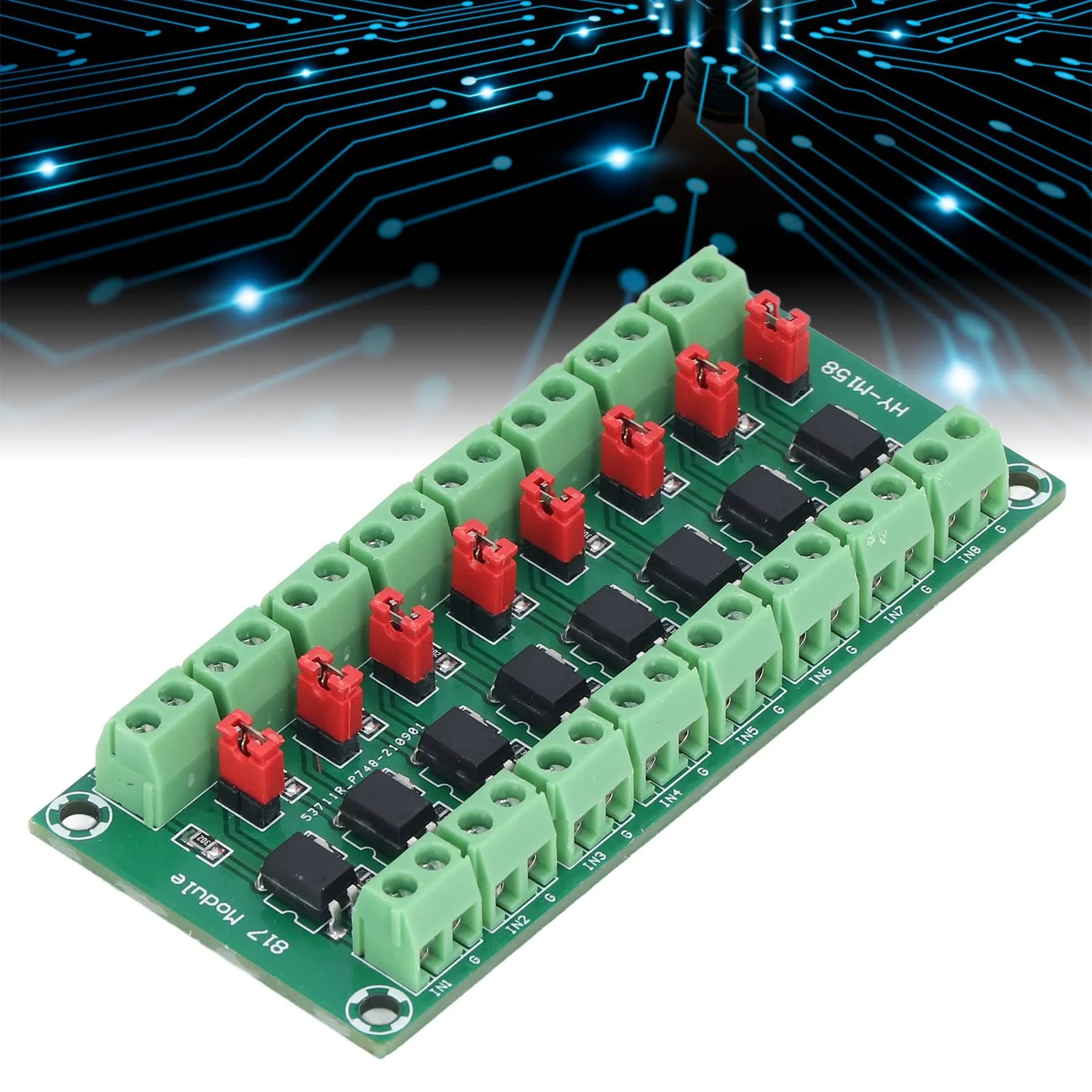 DEWIN Optocoupler Insulation Module, Optocoupler Insulation Board Module 3.6 V-30 V Optocoupler Insulation Board 8 Channel of 817 Driver Photoelectric Insulated Module - Image 9
