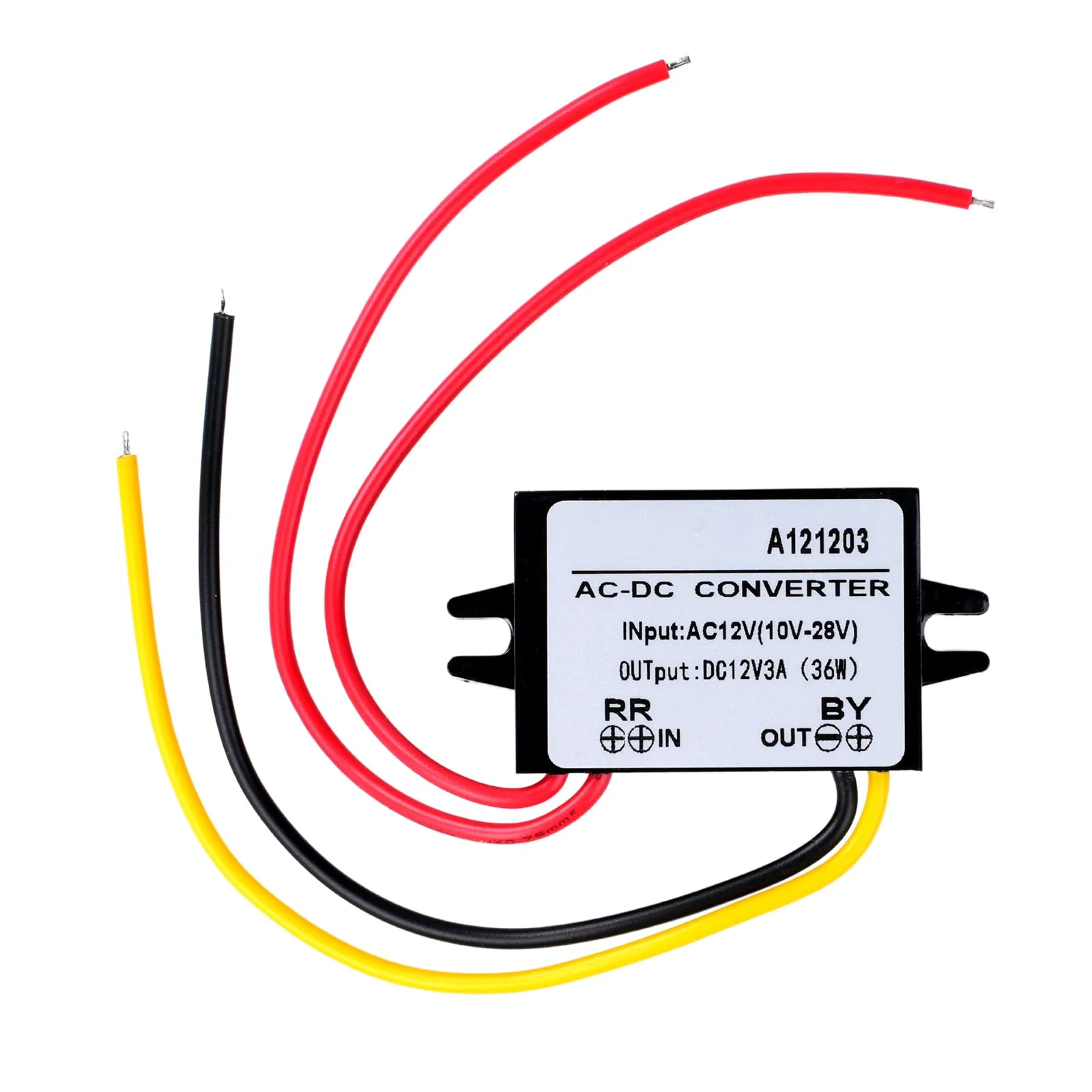 DewinLVD AC DC Step Down Converter, AC 10-28V to DC 12V 3A 36W Buck Power Converter, Input 10-28V AC, Output 12V DC, Waterproof Module of Buck Converter 10-28VAC