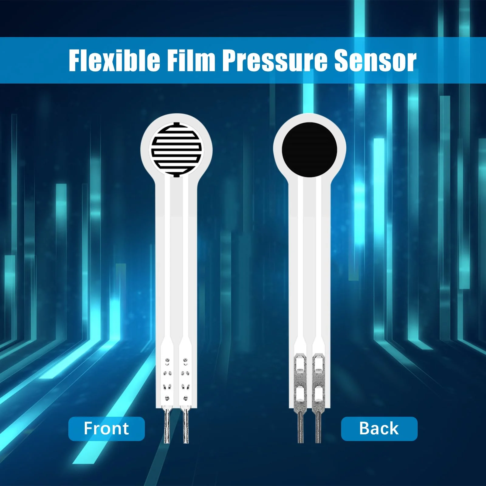 DF9-40 Force Sensor, Pressure Sensor, Thin Film Pressure Sensors, Force Sensitive Resistance, Diameter 10 mm, High-Precision Resistance Sensor for Pressure Detection (30 g - 10 kg), Pack of 2 - Image 2