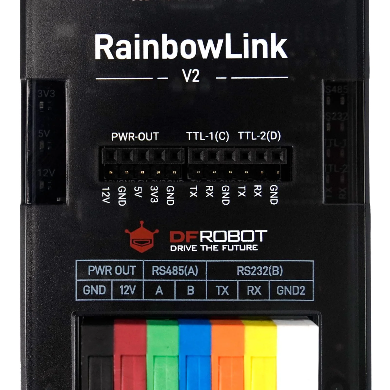 DFROBOT RainbowLink V2: 4-Channel Isolated USB to Serial Converter (RS485/RS232/2xTTL) | Built-in 12V Boost Power | Rugged Industrial Housing | Portable Debugging Tool for Field Engineers & PLC - Image 3