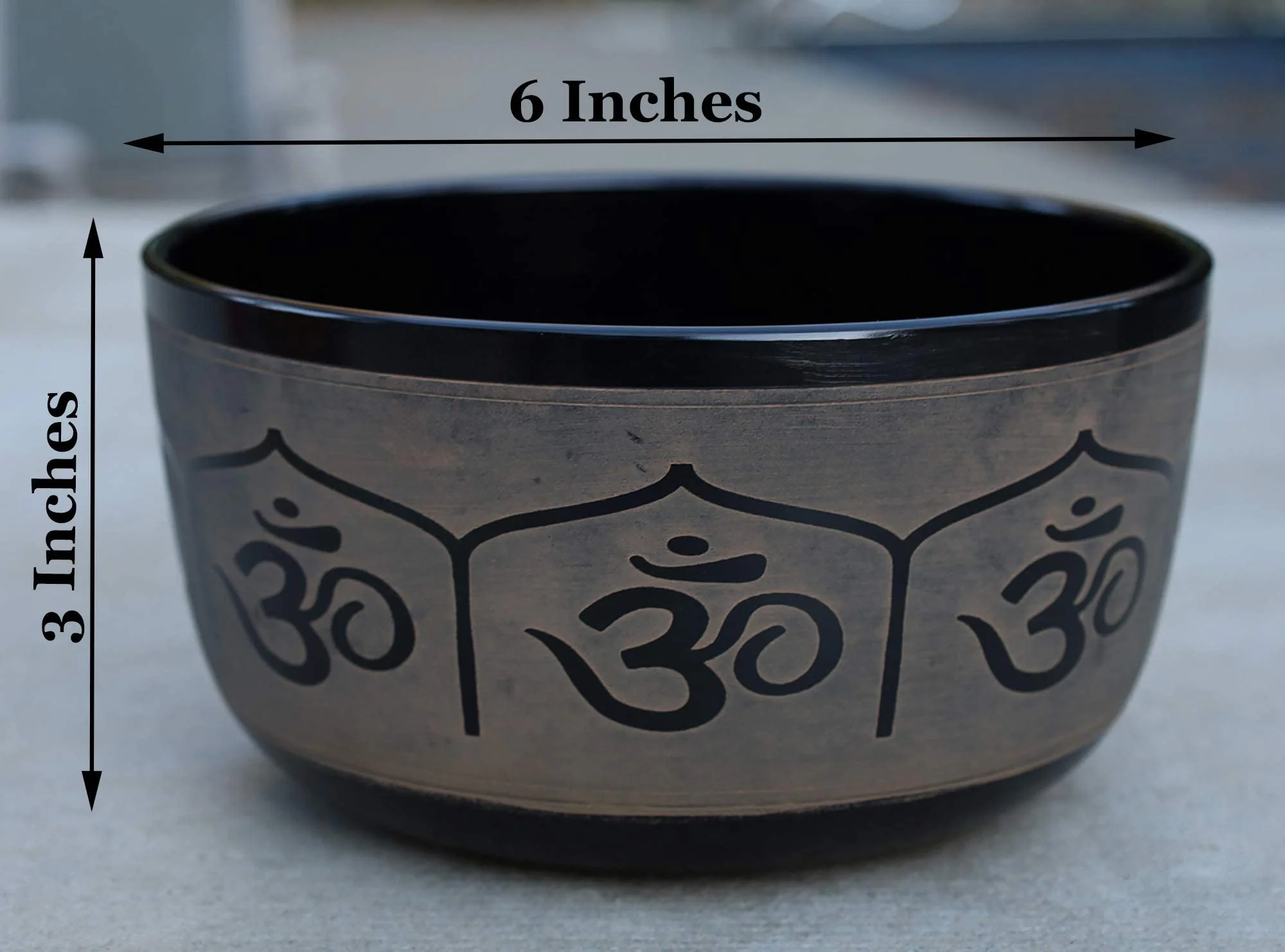 DharmaObjects® Yoga Meditation 6 Inches Ganesh/OM Peace Singing Bowl/Cushion/Rosewood Mallet Gift Set OM - Image 4