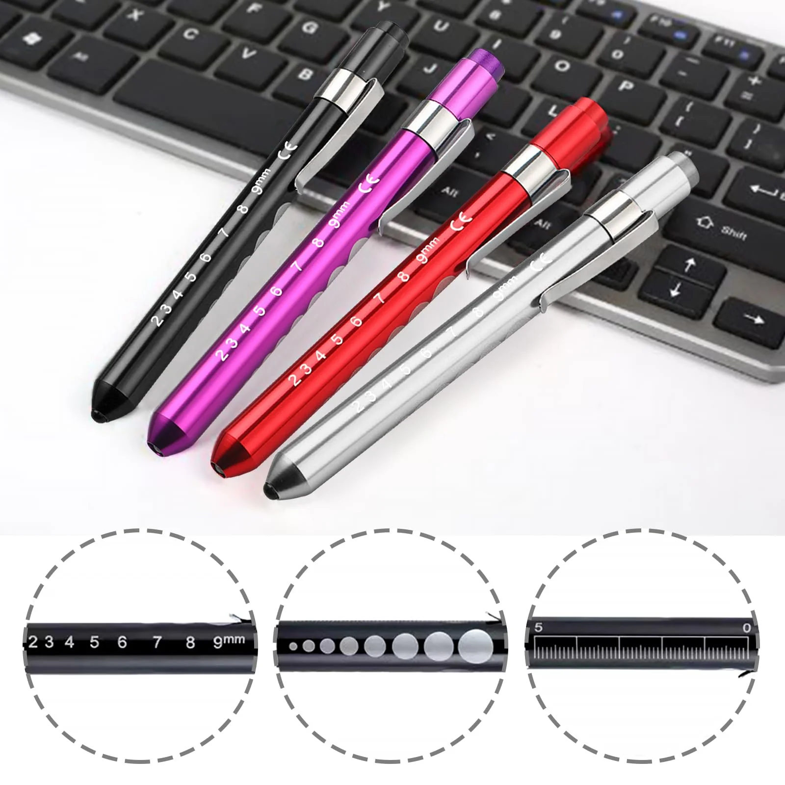 Diagnostic Light, Pack of 10 Pupil Lights, Medical Penlight, LED Pen Lamp with Pocket Clip, Medical Lamp for Nurses, Doctors, Students, Reusable - Image 4