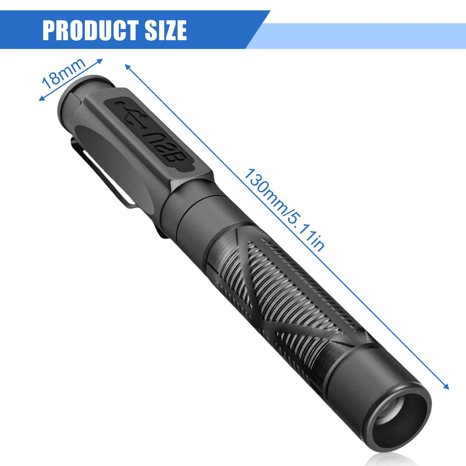 Diagnostic Light Pupil Light, 3-Colour Light, Rechargeable USB, Portable LED Pen Lamp with Pocket Clip, Pupil Light, Emergency Service for Nurses, Students, Doctors - Image 2