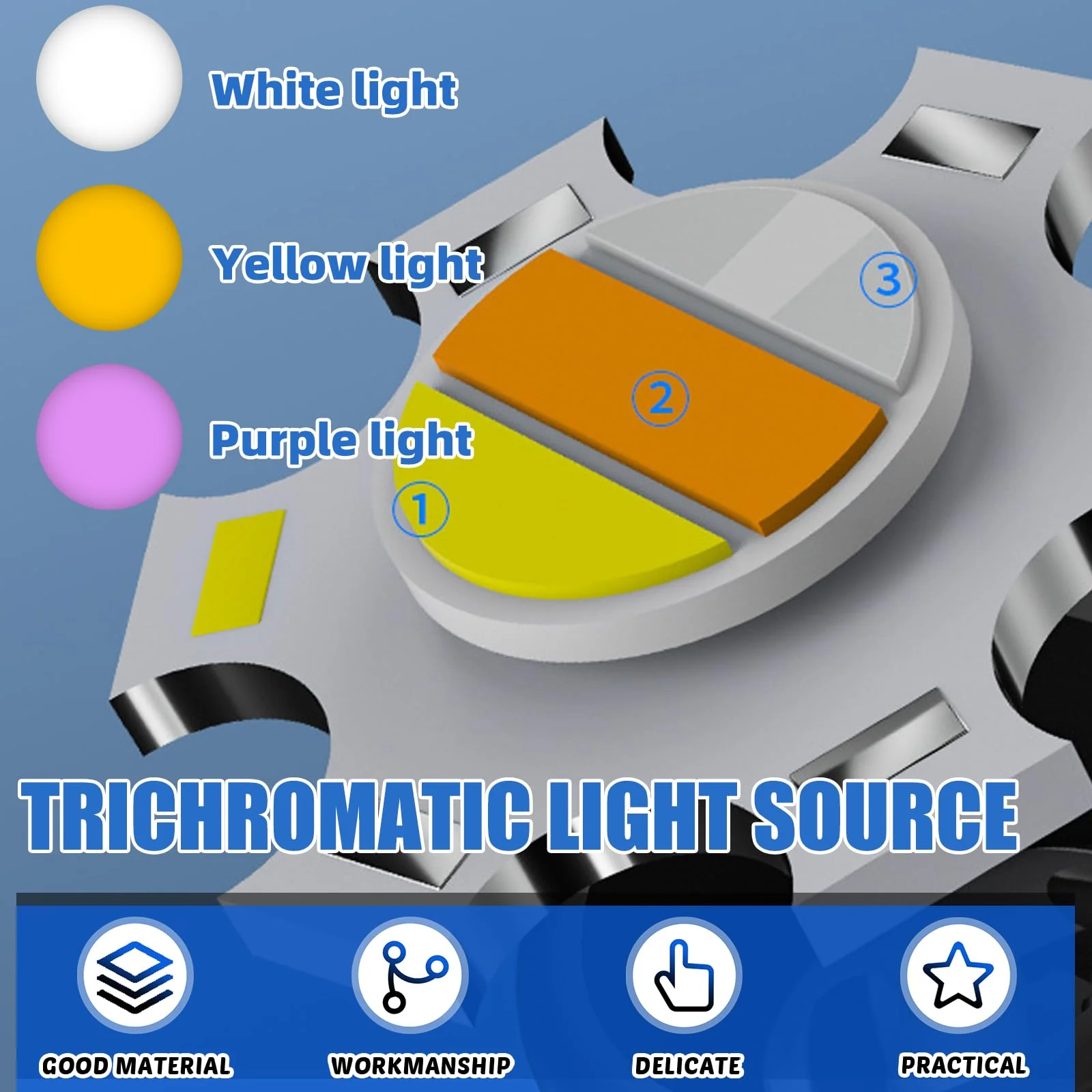 Diagnostic Light Pupil Light, 3-Colour Light, Rechargeable USB, Portable LED Pen Lamp with Pocket Clip, Pupil Light, Emergency Service for Nurses, Students, Doctors - Image 3