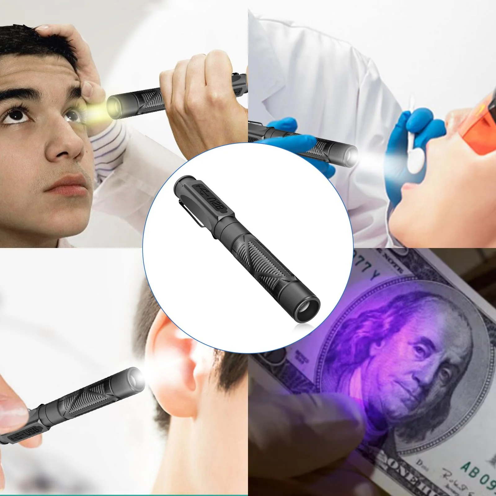 Diagnostic Light Pupil Light, 3-Colour Light, Rechargeable USB, Portable LED Pen Lamp with Pocket Clip, Pupil Light, Emergency Service for Nurses, Students, Doctors - Image 7