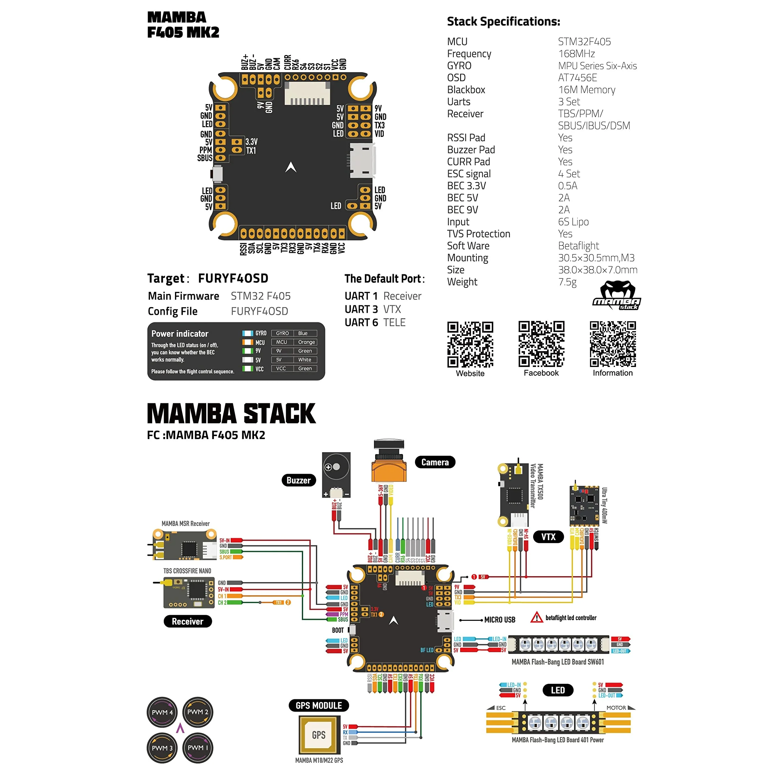 Diatone Mamba Basic F405 MK2 Flight Controller - Image 5