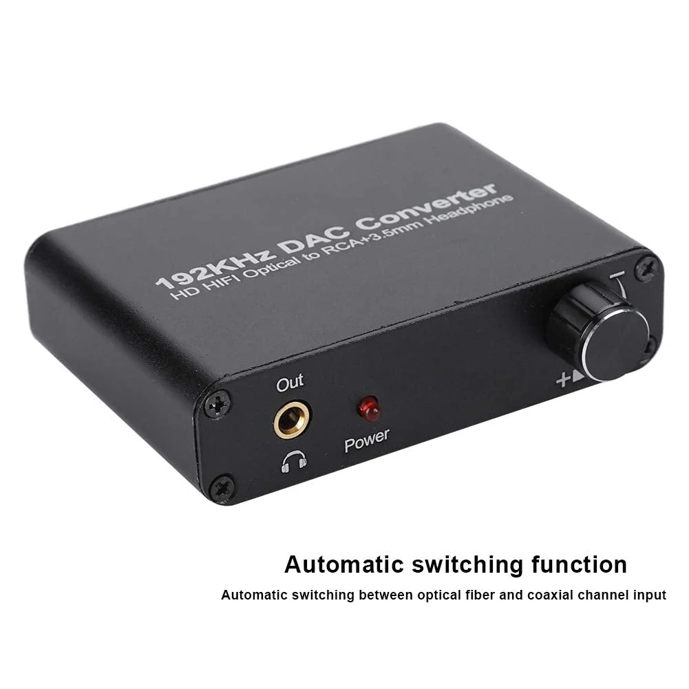 Digital Audio Decoder 5.1 HD with Volume Adjustment,Support DTS/AC-3/ Optical Coaxial Toslink Analog Converter, for Network Player, HDTV, -ray DVD, DVD, , 360, DM500S, DM800HD - Image 3