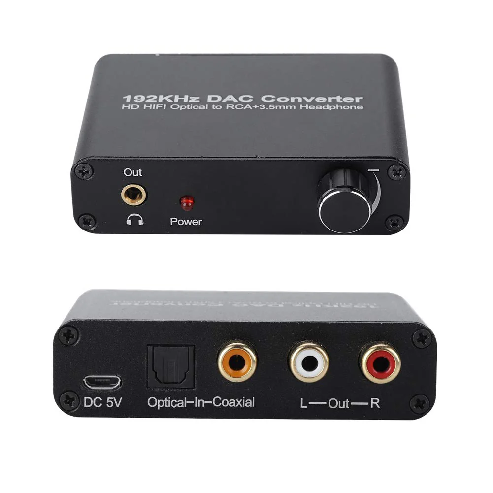 Digital Audio Decoder 5.1 HD with Volume Adjustment,Support DTS/AC-3/ Optical Coaxial Toslink Analog Converter, for Network Player, HDTV, -ray DVD, DVD, , 360, DM500S, DM800HD - Image 9
