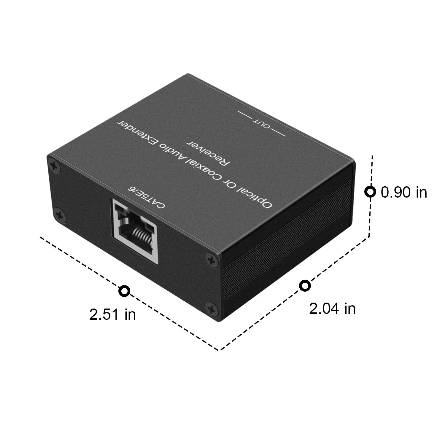 Digital Audio Extender Digital Optical/Coaxial Digital Audio Extender/Converter Over Single Cat5e/6 Cable (PoC) up to 500’ Standard Supported LPCM, DB Digital 5.1, DTS, and Doby True HD - Image 5