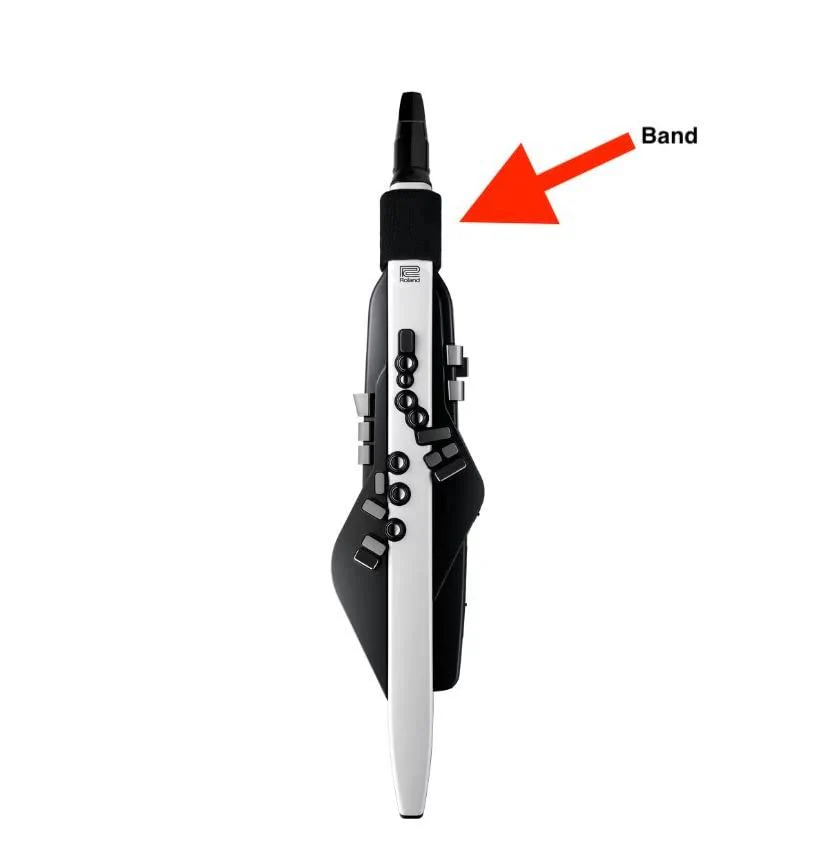 Digital/Electronic Wind Instrument Moisture band/Mouthpiece Band Saliva Protective Cover For Roland Aerophone AE-01,AE-05,AE-10,AE-20,AE-30,Akai EWI 4000s,Akai EWI 5000,Akai EWI solo(black) black - Image 2