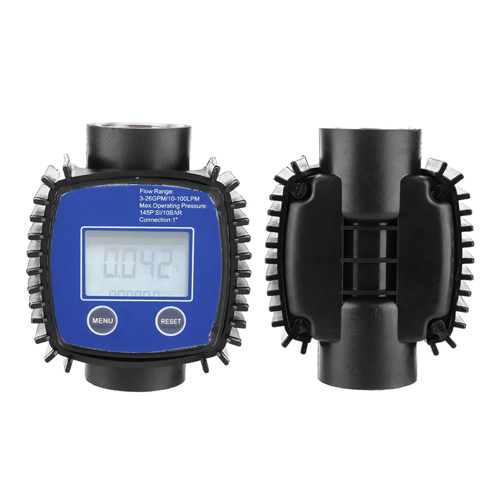 Digital Flow Meter, 5-120 L/Min 1 Inch Turbine Flow Meter with LCD Display, 1% Accuracy Diesel Fuel Flow Meter for Alcohol, Petrol, Chemical Liquids - Image 6