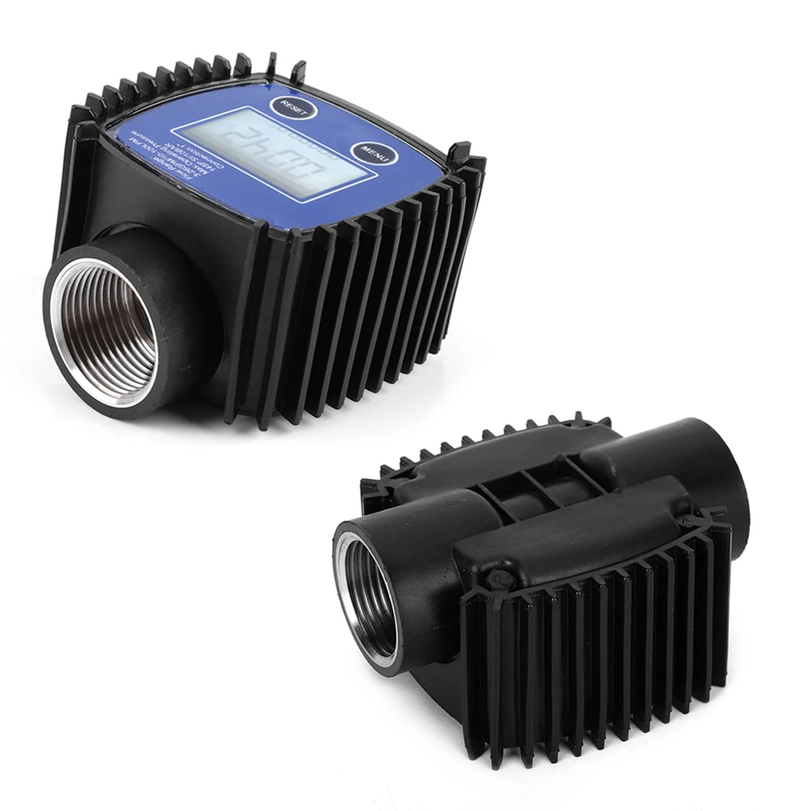 Digital Flow Meter, 5-120 L/Min 1 Inch Turbine Flow Meter with LCD Display, 1% Accuracy Diesel Fuel Flow Meter for Alcohol, Petrol, Chemical Liquids - Image 7