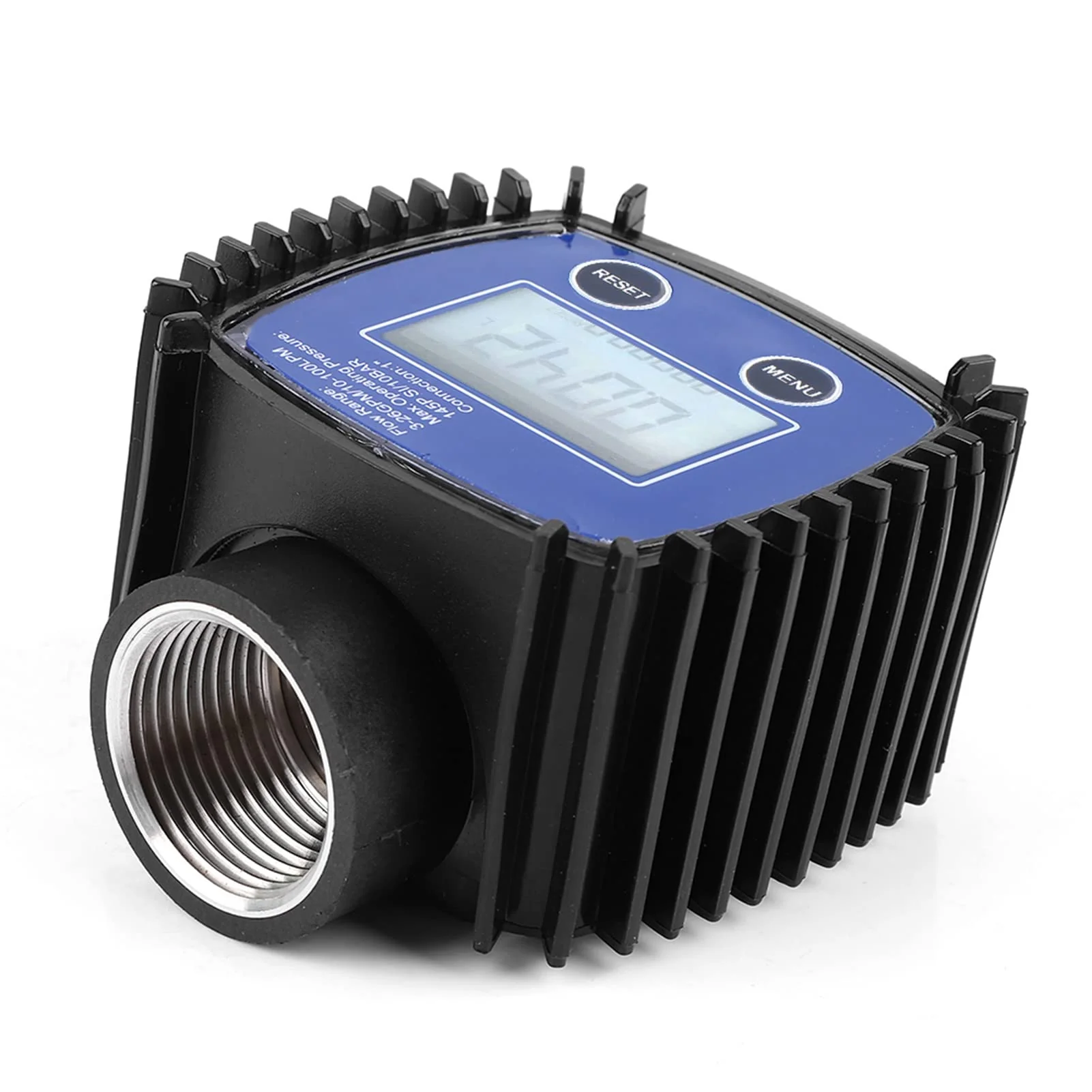 Digital Flow Meter, 5-120 L/Min 1 Inch Turbine Flow Meter with LCD Display, 1% Accuracy Diesel Fuel Flow Meter for Alcohol, Petrol, Chemical Liquids - Image 9