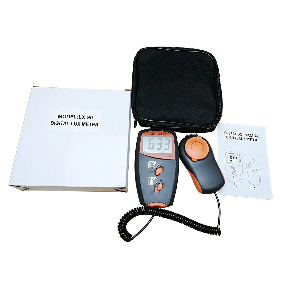 Digital LUX Meter Digital Indicator UV Meter Light Meter with LCD Display Luxmeter for 0-100,000 Lux Range High Ambient Light Meter with Backlight (Model LX-90) - Image 6