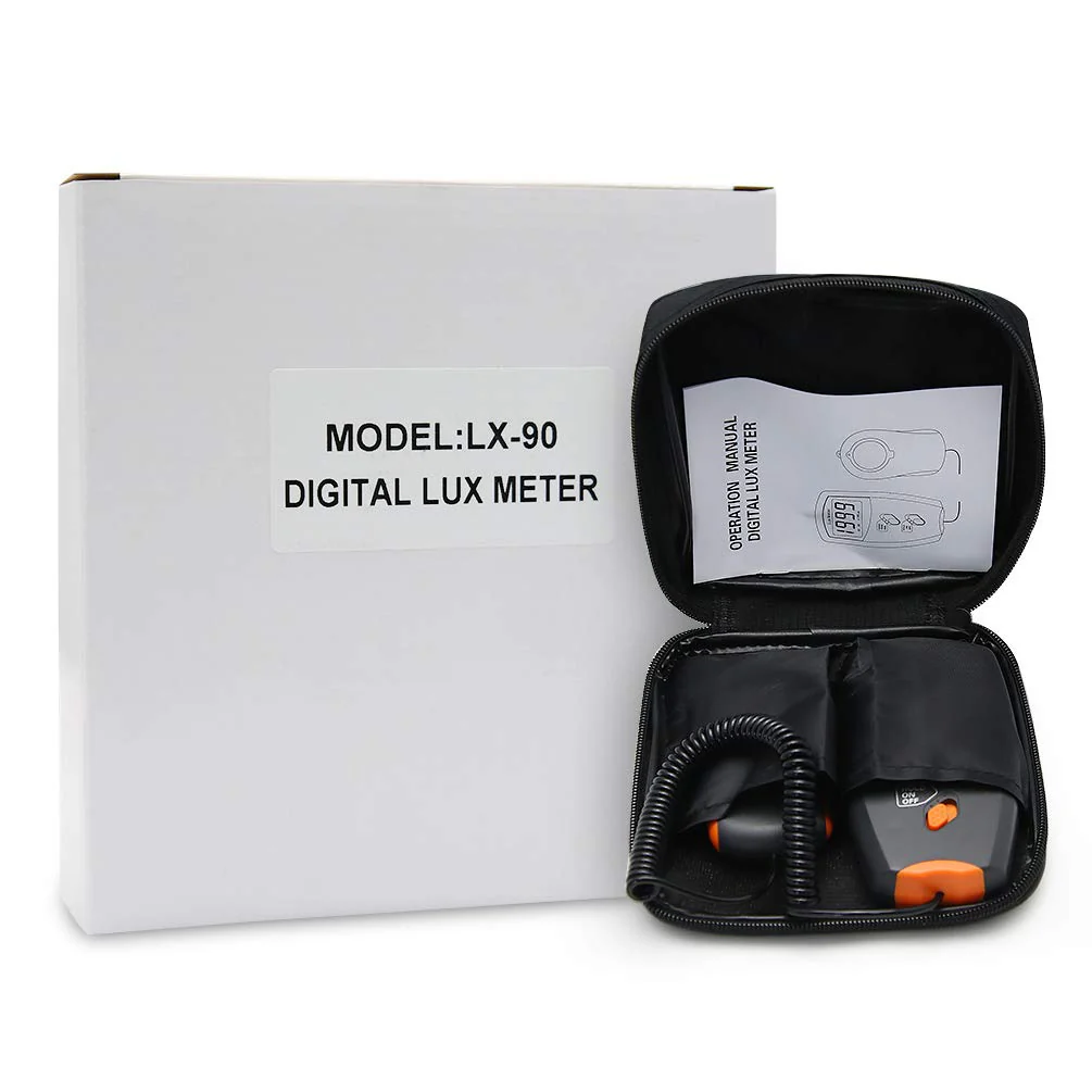Digital LUX Meter Digital Indicator UV Meter Light Meter with LCD Display Luxmeter for 0-100,000 Lux Range High Ambient Light Meter with Backlight (Model LX-90) - Image 7