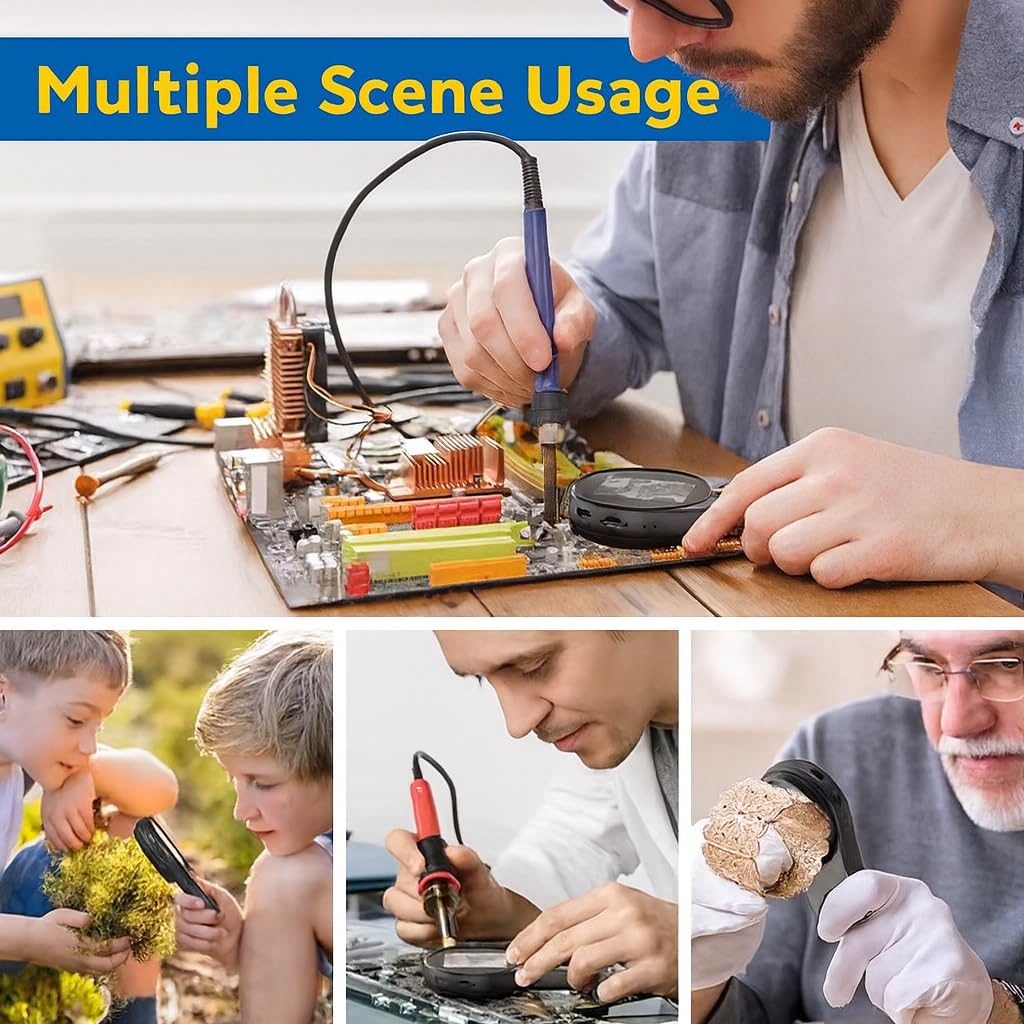 Digital Microscope 500x with 2.0" IPS Screen, Magnifying Glass, Coin Microscope, Trichome Microscope, USB Connection, Ideal for Electronics, Jewelry and Kids - Image 2