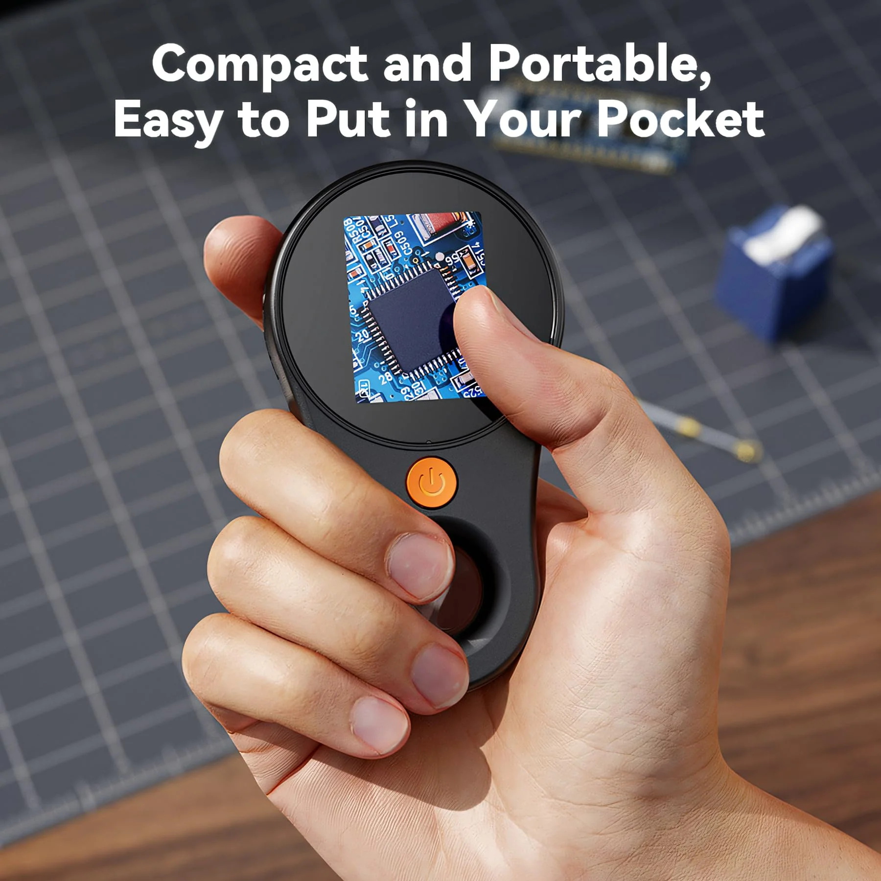 Digital Microscope Fixed Focus-200X Pocket Microscope Magnifying Glass, 3-Level Adjustable LED Lights Portable Handheld Mini Microscope,USB Compatible with, Windows, Mac OS Black - Image 9