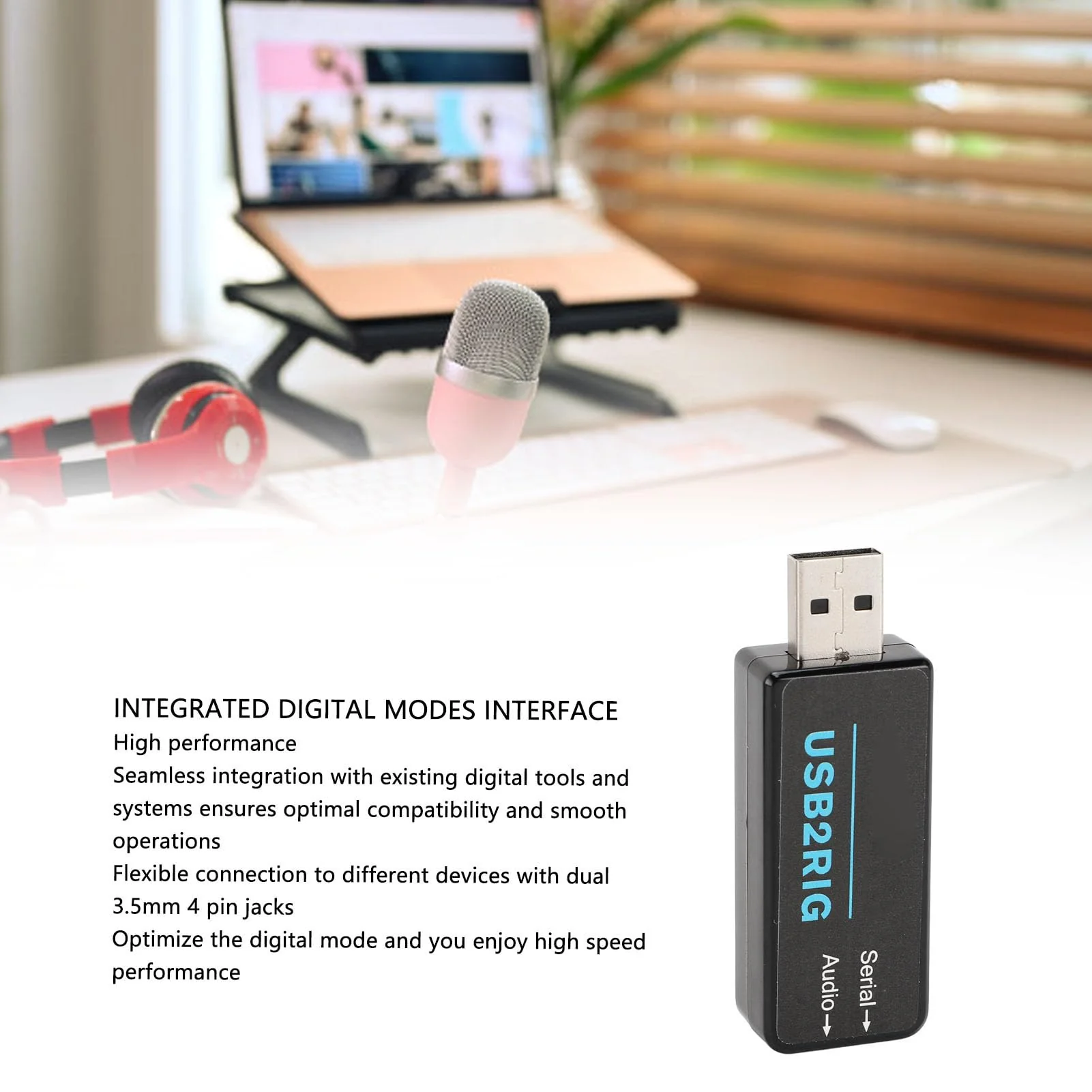 Digital Modes Interface USB Audio/CAT Control for FT8 FT4 JS8Call WinLink - Plug & Play Multi-OS (for Win/for Mac/for Linux/for Android/for iOS) with Elecraft/Xiegu Cable Support - Image 3