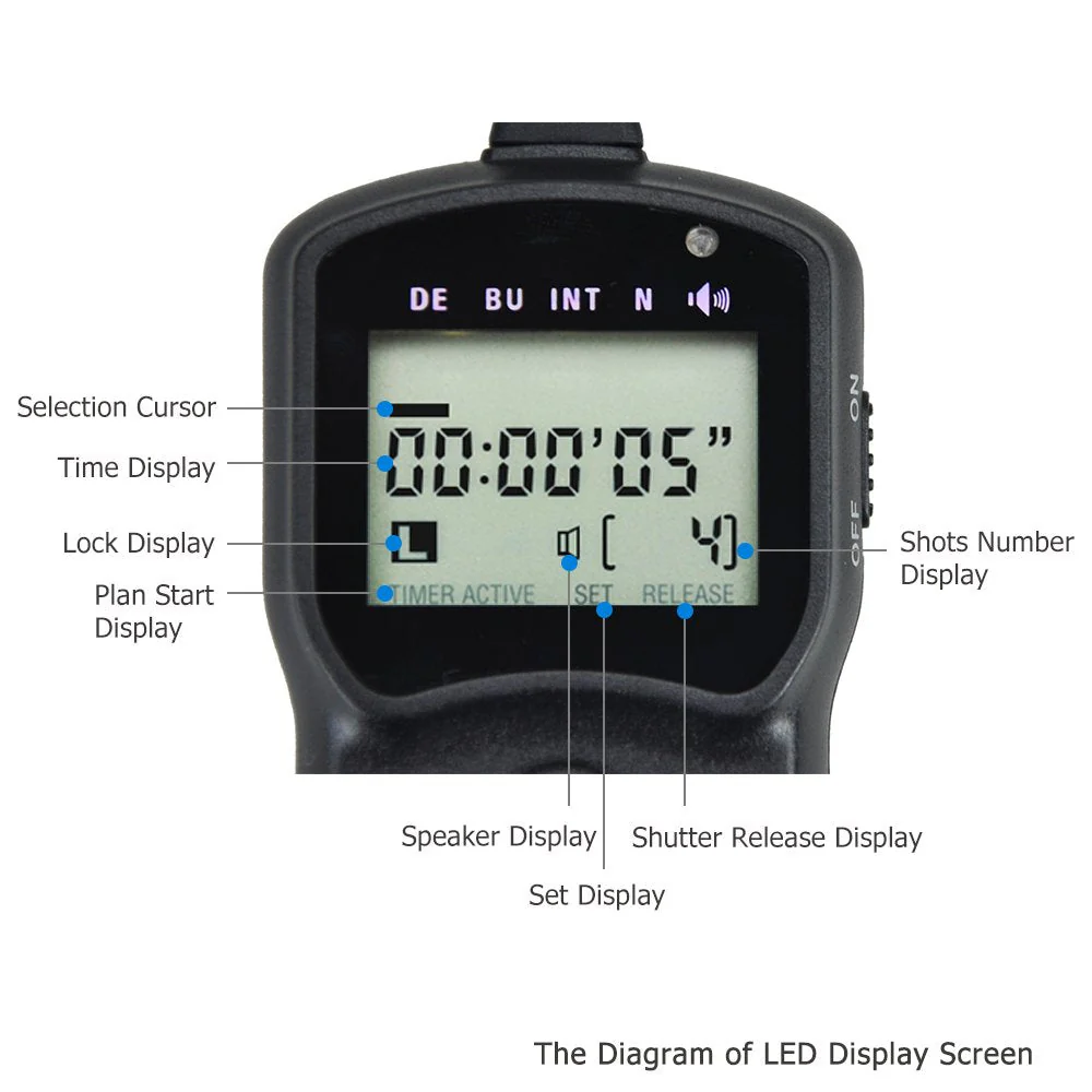 Digital Timer Remote Shutter Cord JJC Timer Shutter Release Remote Control Cord for Olympus E-M1 Mark II Replaces Olympus RM-CB2 Olympus RM-CB2 Replacement - Image 4