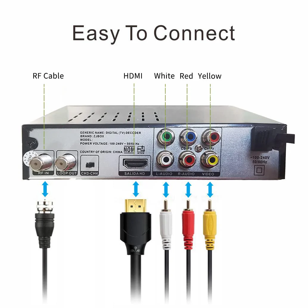 Digital TV Converter Box, ATSC Tv Tuner - ZJBOX for Analog HDTV Live 1080P with Recording&Playback,HDMI Output, Timer Setting Tuner Function Digital Channel Free - Image 4