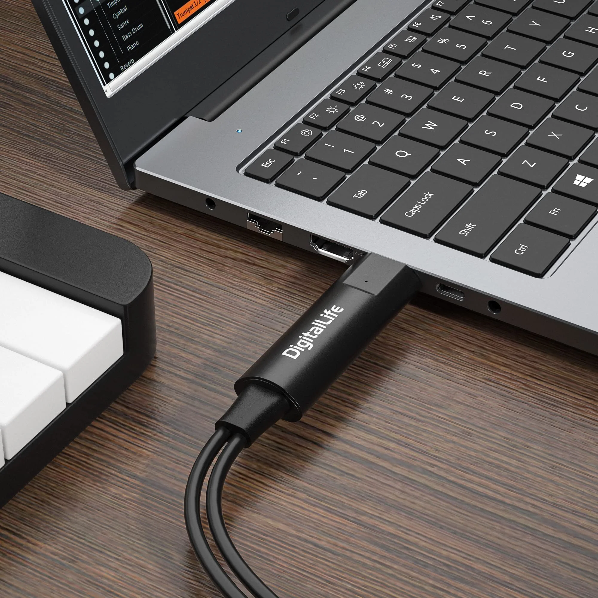 DigitalLife BM1001| USB Type-A to 5-PIN MIDI Interface Converter Adapter MIDI-SyncX5 - Image 3