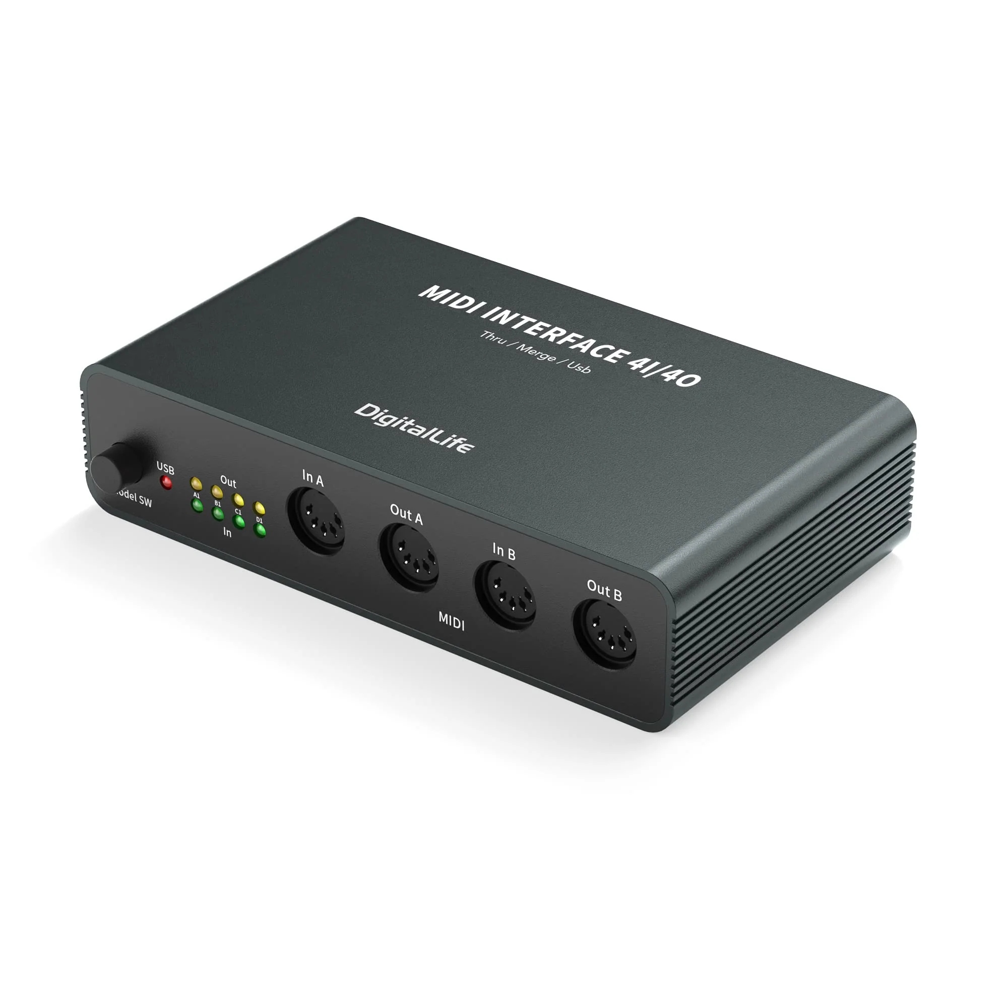 DigitalLife TripleX Quadra Port 3-in-1 5-Pin DIN Interface – USB MIDI, Thru & Merge Functions for Studio, Live Performance & Music Production - Image 2