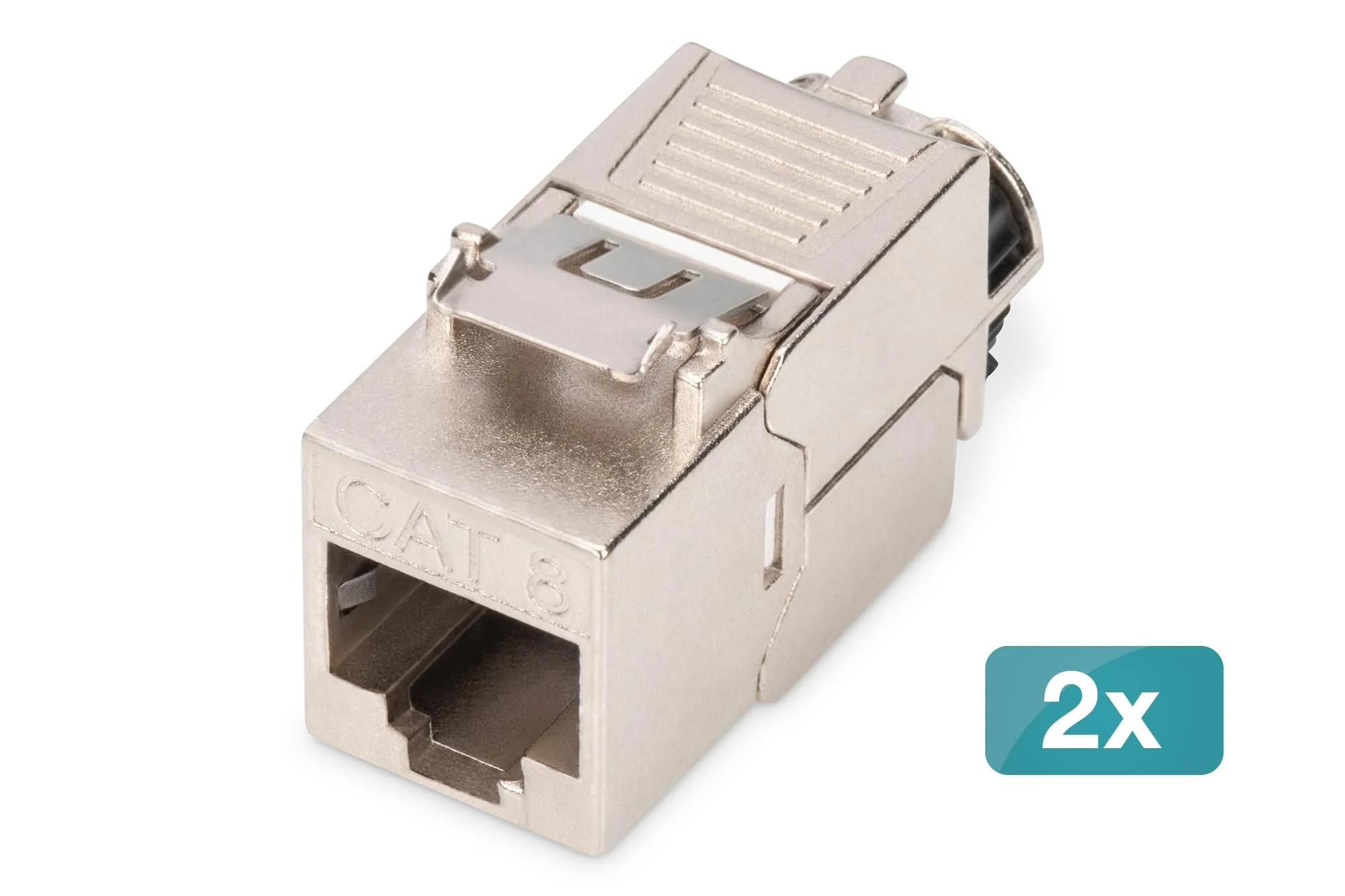DIGITUS DN-93816 - Cat 8.1 Keystone Module - 2 Pack - RJ45 Network Socket Cat8 Shielded - 2000 MHz - 25GBase-T & 40GBase-T - 25Gbps & 40Gbps - AWG 26/7 to AWG 22/1 - Assembly 2 Stück - Image 2