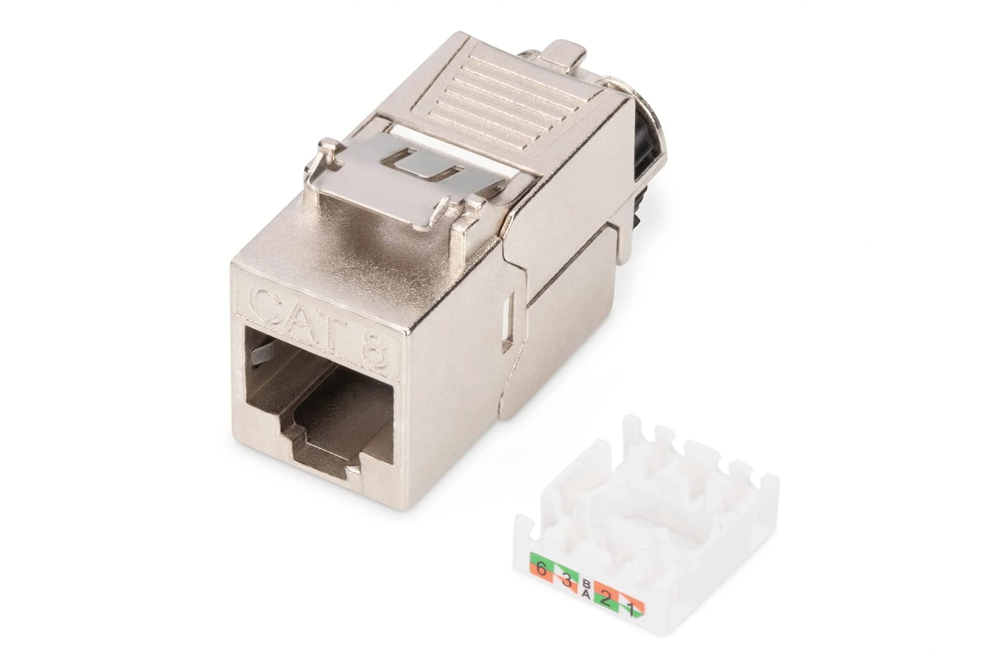 DIGITUS DN-93816 - Cat 8.1 Keystone Module - 2 Pack - RJ45 Network Socket Cat8 Shielded - 2000 MHz - 25GBase-T & 40GBase-T - 25Gbps & 40Gbps - AWG 26/7 to AWG 22/1 - Assembly 2 Stück - Image 6