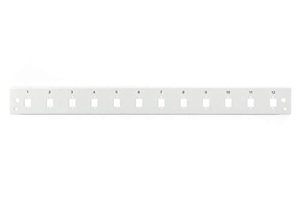 DIGITUS LWL Splice Box Front Panel - Fibre Optic Patch Panel - 12x LC DX, SC SX, E2000 SX - 19 Inch 1U, Quick Release 1HE - 12x LC DX, SC SX, E2000 SX - Image 2