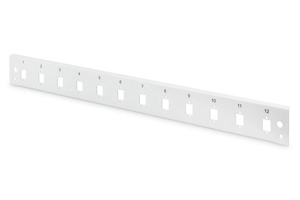 DIGITUS LWL Splice Box Front Panel - Fibre Optic Patch Panel - 12x LC DX, SC SX, E2000 SX - 19 Inch 1U, Quick Release 1HE - 12x LC DX, SC SX, E2000 SX - Image 3
