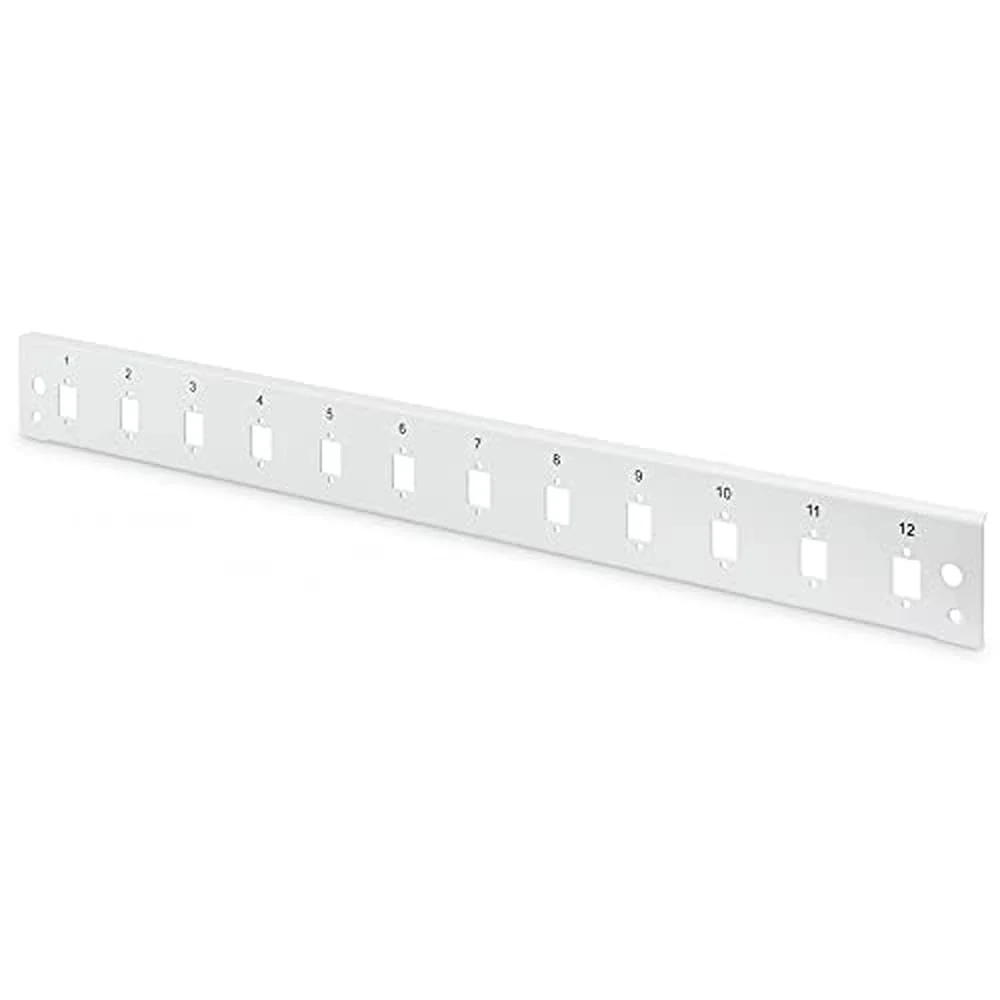 DIGITUS LWL Splice Box Front Panel - Fibre Optic Patch Panel - 12x LC DX, SC SX, E2000 SX - 19 Inch 1U, Quick Release 1HE - 12x LC DX, SC SX, E2000 SX - Image 4