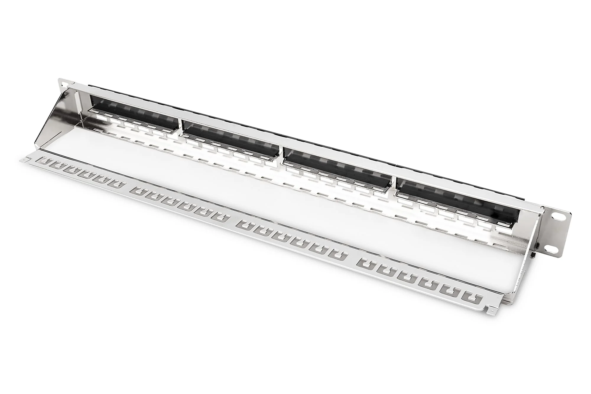 DIGITUS Patch Panel - Modular - For Keystone Modules - 19" - 24-Port - Shielded - Rack Mount 1U - Grey - Image 11