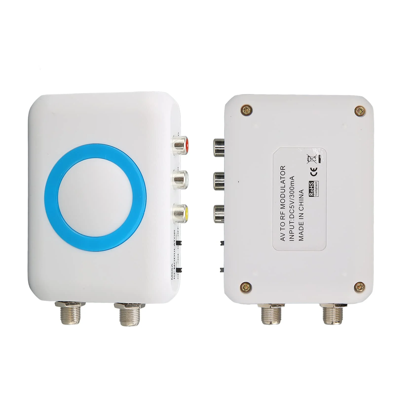Dilwe RF Modulator Coaxial Adapter, M65A NTSC HD VHF Demodulator Converter with Cable, HD Input, AV Output, RF Output for CATV System - Image 5
