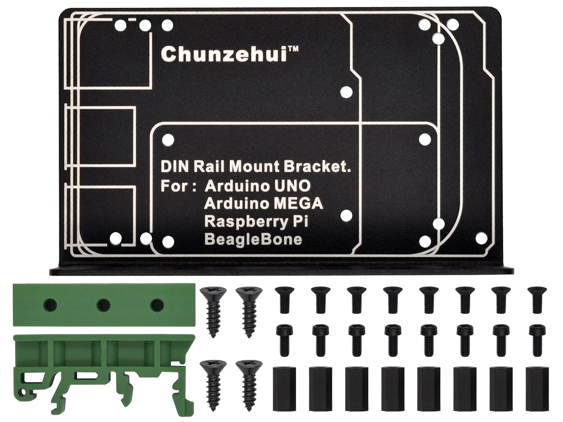 DIN Rail Mount Bracket for Raspberry Pi 1A+ 1B+ 2B 3B 3B+ 4B 5 Zero/Arduino UNO R2 R3 R4 Mega2560 / BeagleBone - Image 2