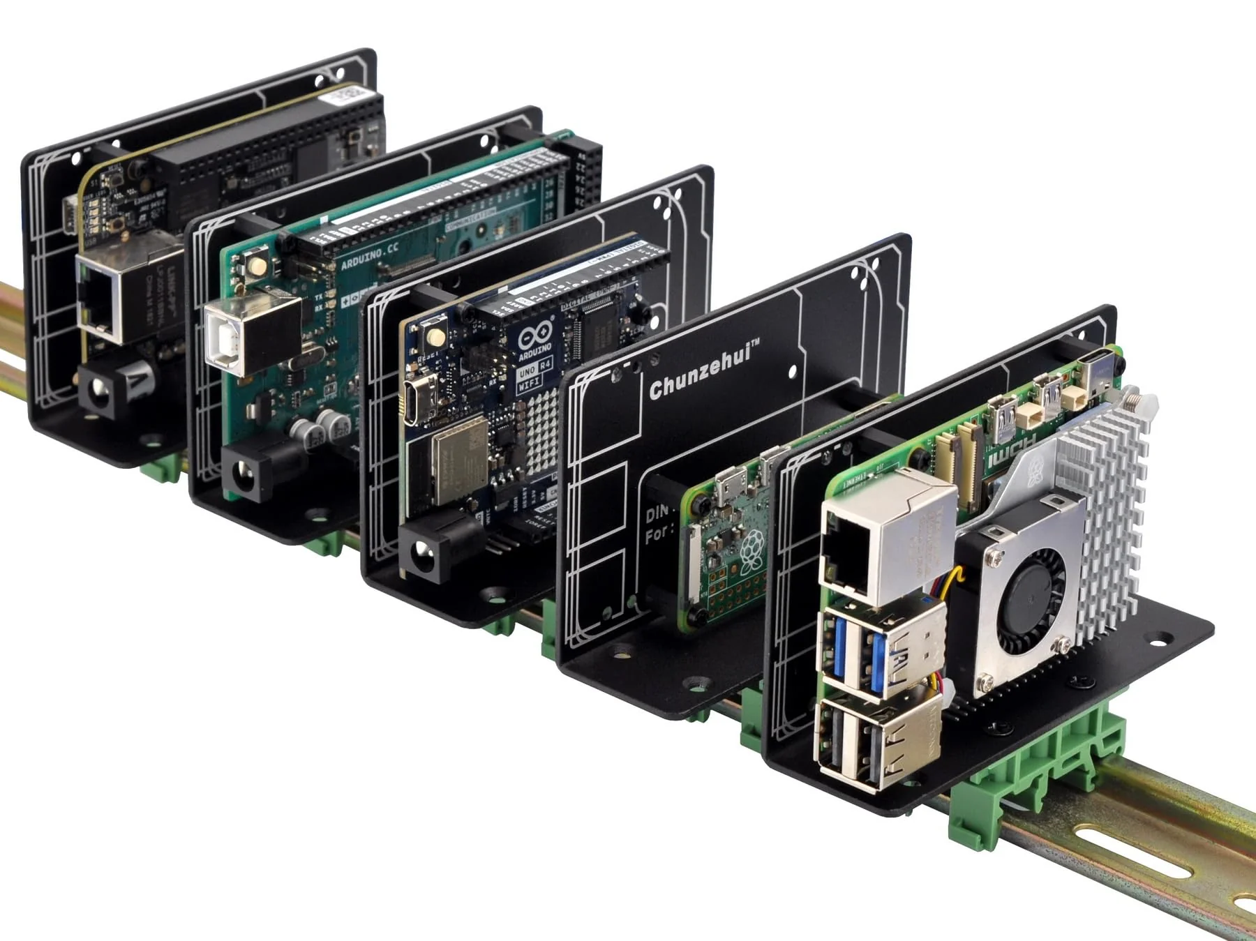DIN Rail Mount Bracket for Raspberry Pi 1A+ 1B+ 2B 3B 3B+ 4B 5 Zero/Arduino UNO R2 R3 R4 Mega2560 / BeagleBone - Image 6