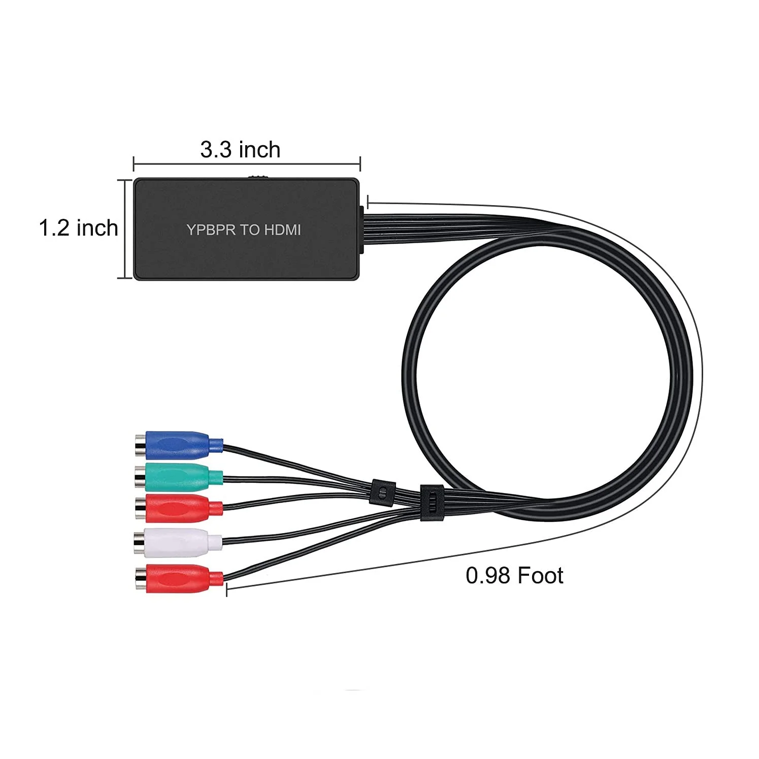 Dingsun Component to HDMI Converter, YPbPr/RGB+R/L to HDMI Converter Adapter, Support 720P/ 1080P for DVD, VSH, Blu-Ray Player, Wii, PS2/PS3, Xbox 360, Gamecube and More (Female) - Image 6