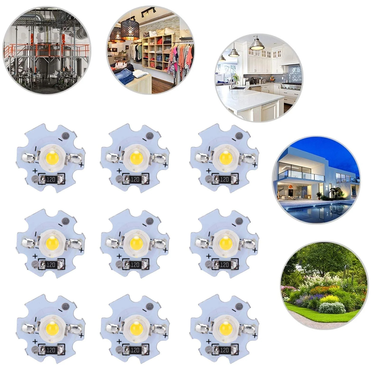 Dioche LED Chip, Pack of 25 0.5W 5V High Performance LED Lamp Beads with Aluminium Plate for Flashlights, DIY Adjustment Lights, Headlights and Spotlights - Image 6