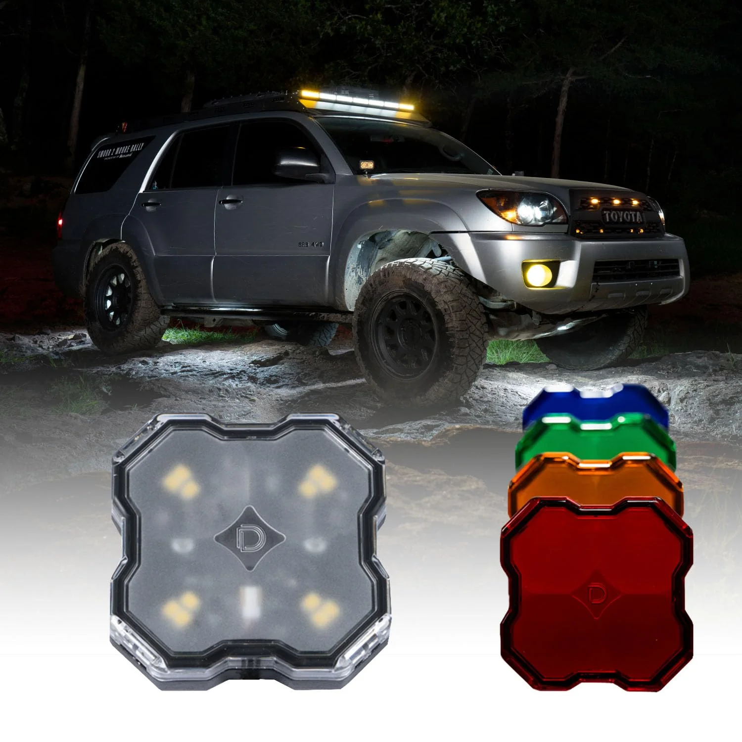 Diode Dynamics Stage Series LED Rock Light (one), White Diffused Bare Wire Hookup - Image 2