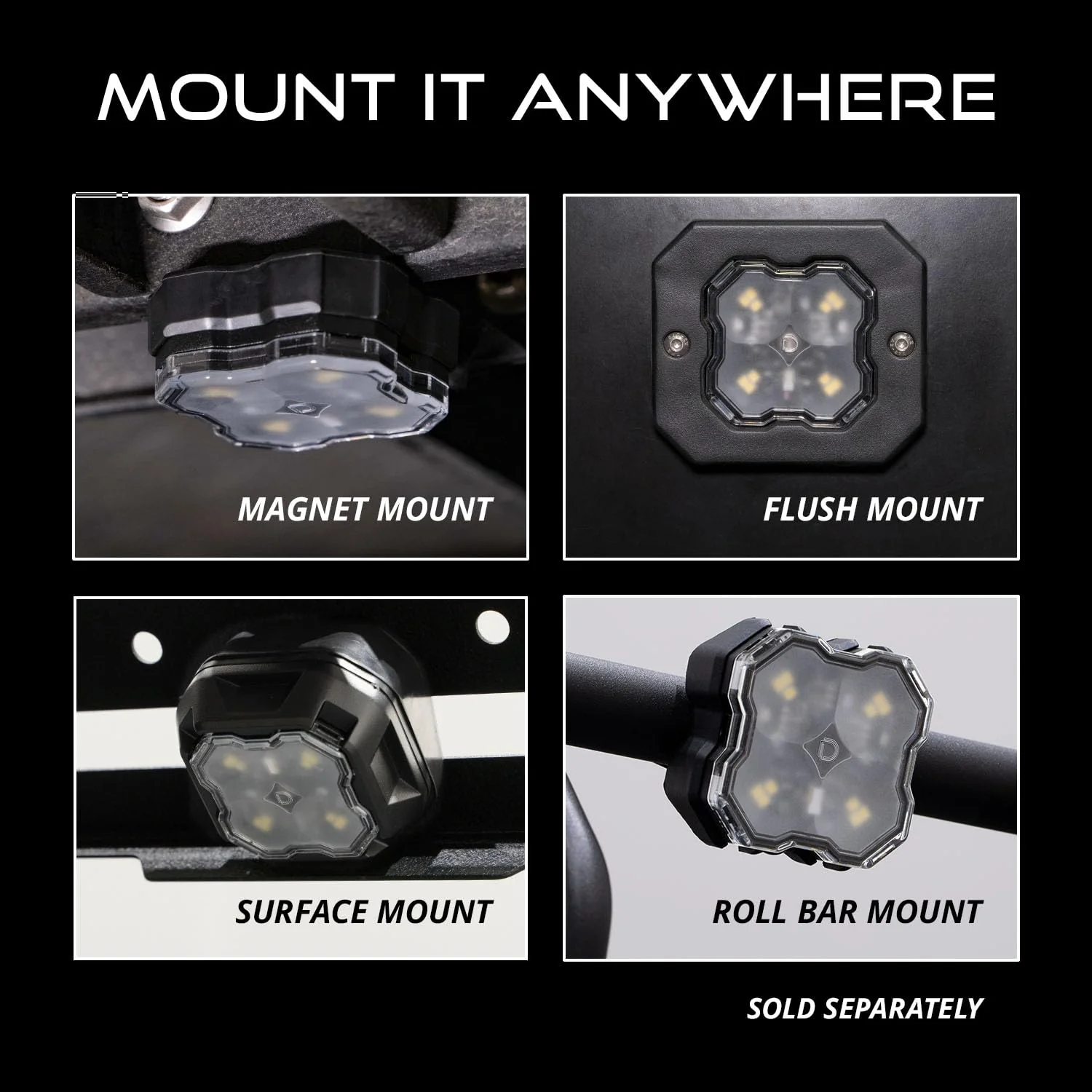Diode Dynamics Stage Series LED Rock Light (one), White Diffused Bare Wire Hookup - Image 5