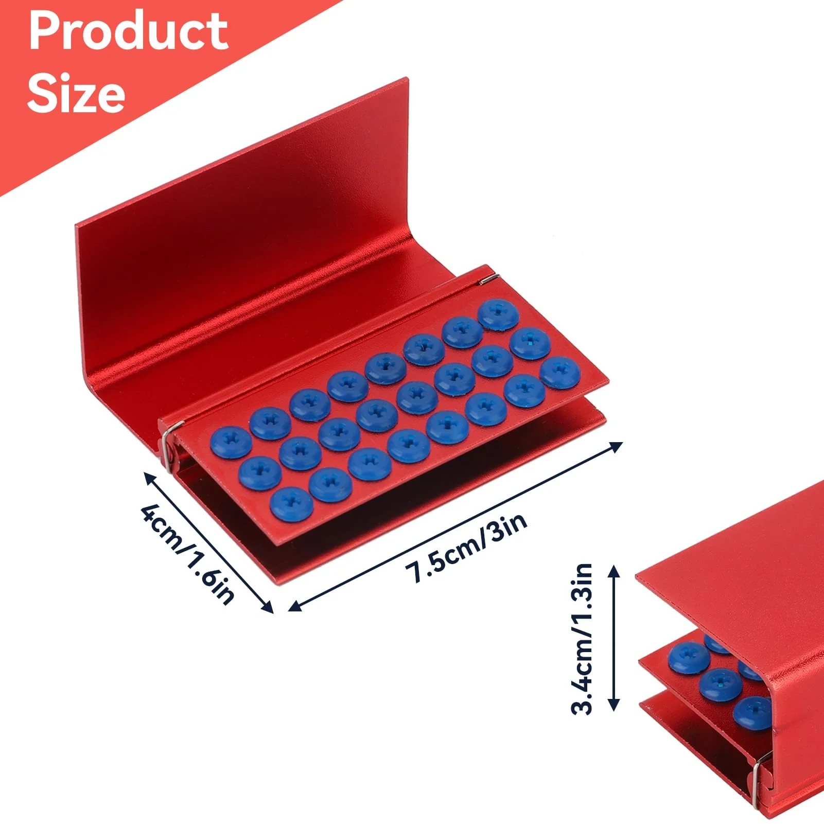 Disinfectant Box, 24 Hole Disinfectant Case Aluminium Alloy with Silicone Pad, Dental Drill Block Holder, Autoclavable Dental Tool Sterilizer, Dental Drill Cleaner - Image 5