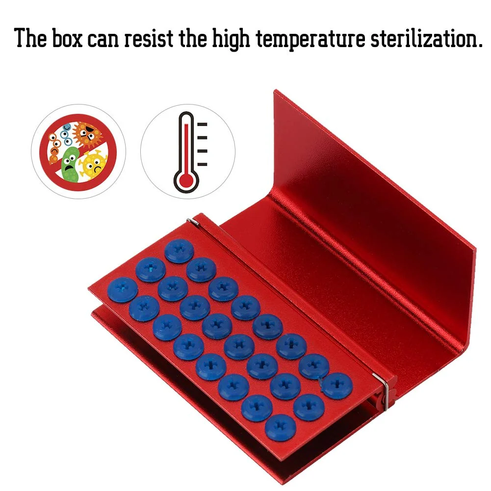 Disinfectant Box, 24 Hole Disinfectant Case Aluminium Alloy with Silicone Pad, Dental Drill Block Holder, Autoclavable Dental Tool Sterilizer, Dental Drill Cleaner - Image 9