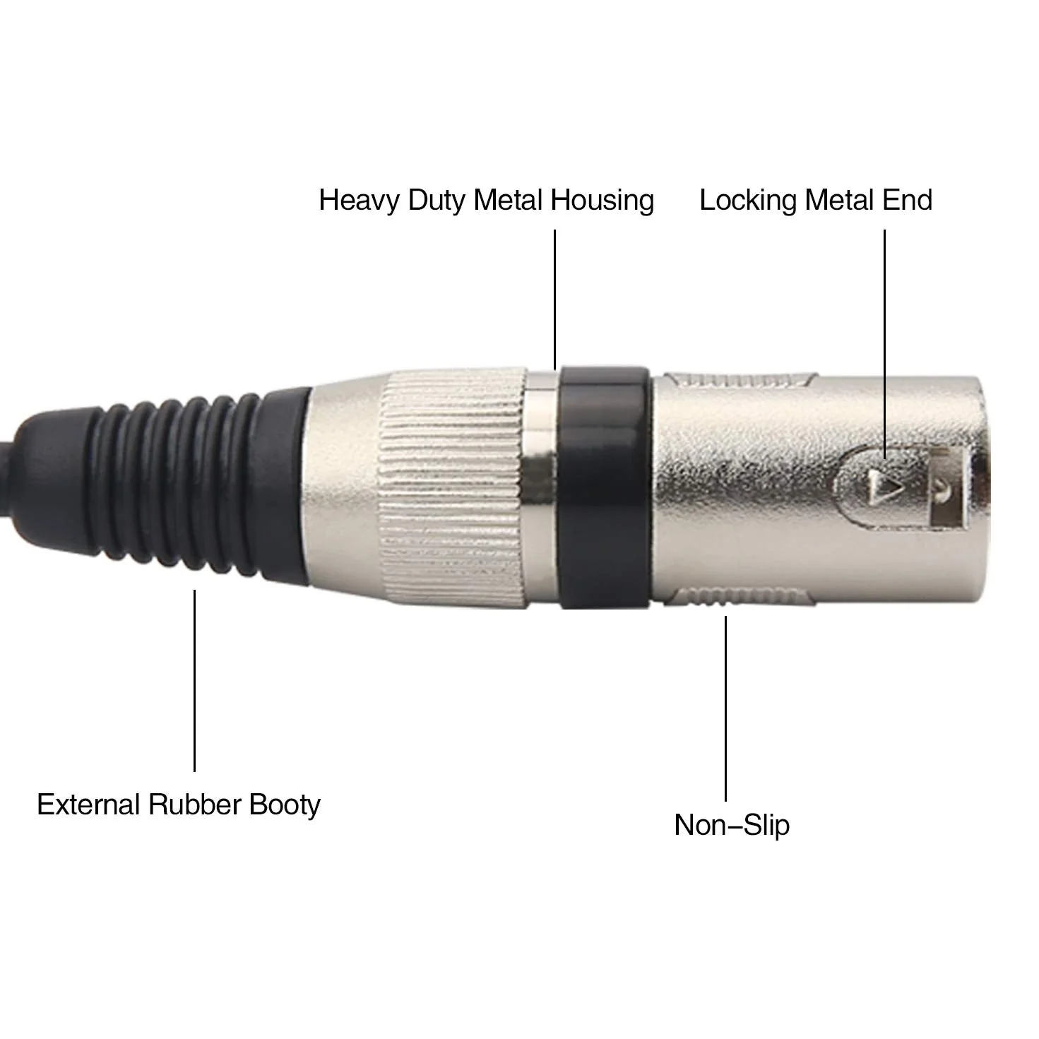 Disino 1/4 Inch TRS to XLR Male Balanced Signal Interconnect Cable Quarter inch to XLR Patch Cable - 10 Feet - Image 5