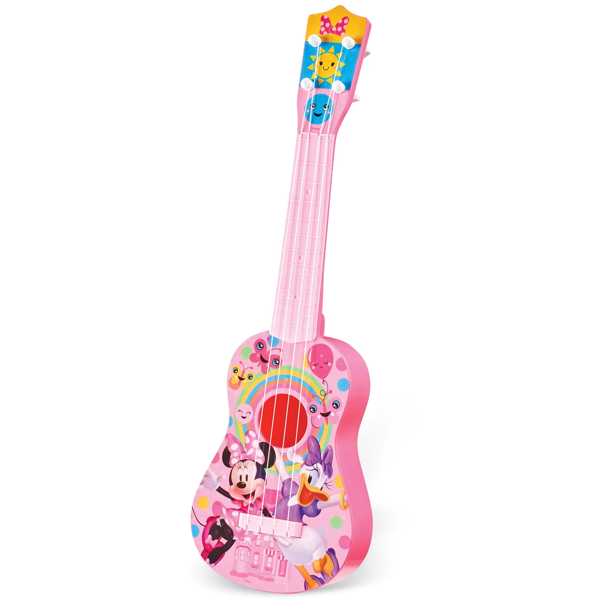 Disney Minnie Mouse Kids Guitar – Minnie Mouse Pink Guitar Music Set with Real Tuning Pegs and Strings for Learning Music – Fun Band Musical Instruments for Kids Age 3 and Up – 21.5 Inch - Image 2