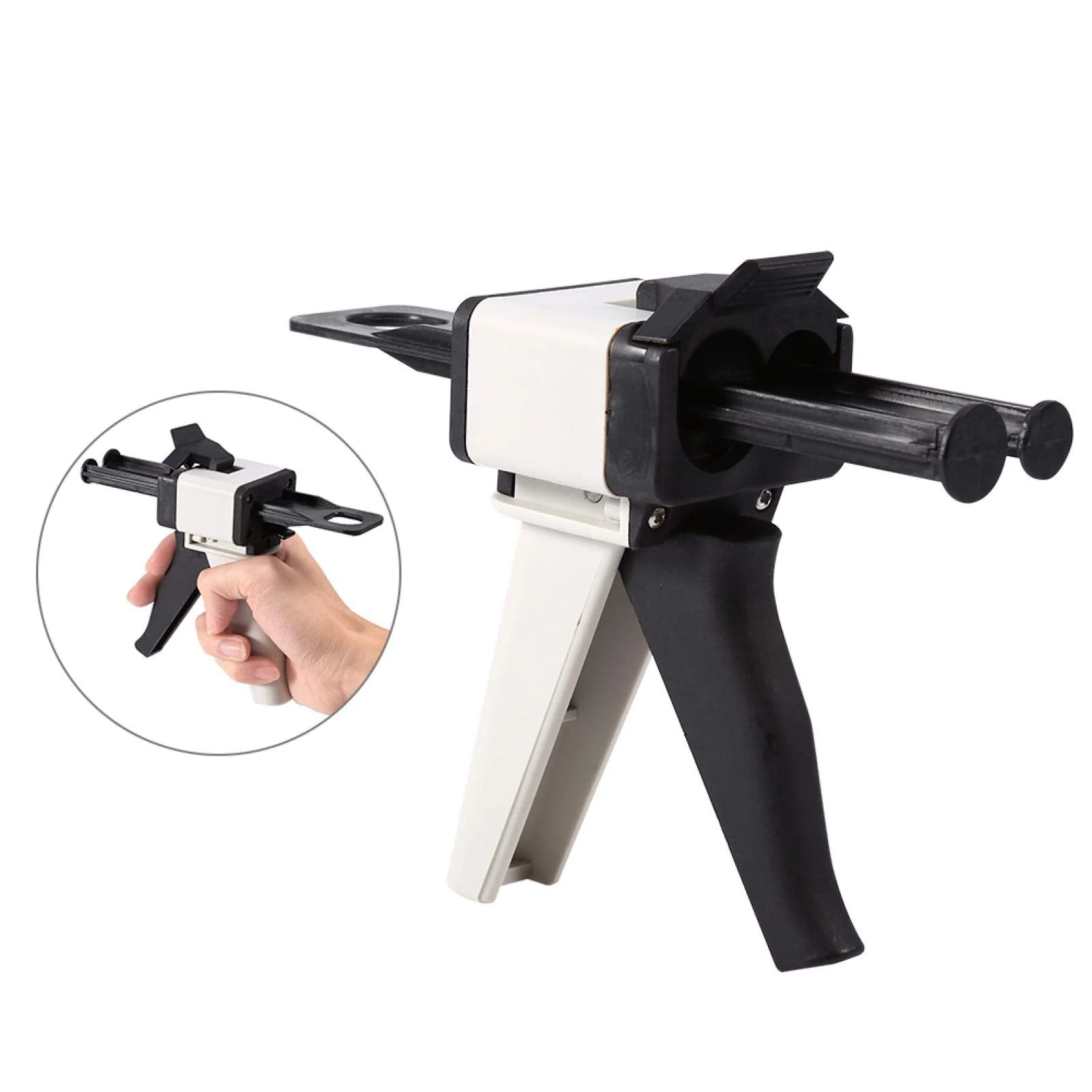 Dispenser Gun, Dental Delivery Gun, Cartridge Mixer Dispenser Delivery Cartridge Gun for 50 ml 1:1/1:2 AB Plastic Tube Adhesive Print - Image 8