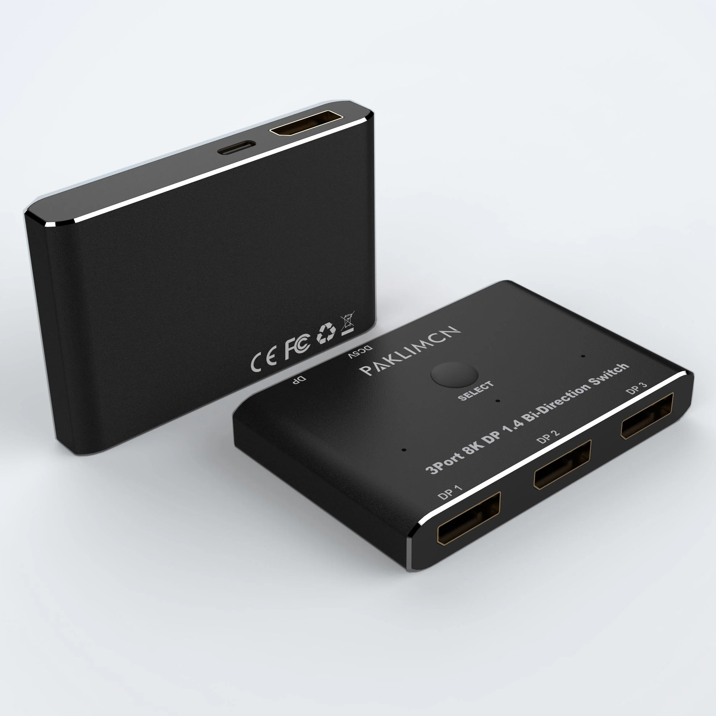 DisplayPort Switch 8K60Hz Display Port 1.4 switcher Box DP 4K@144Hz Bi-Directional 3in1out Switcher, 1 in 3 Out for Switching Video Signals Between Two Screens for one Computer (3 in 1) 3 IN 1 - Image 4