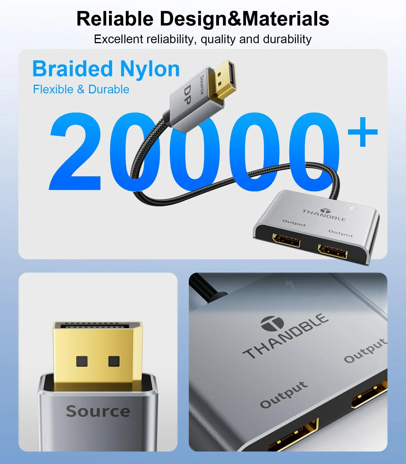 DisplayPort to Dual DisplayPort Splitter (4K@60Hz) Display Port 1 in 2 Out Adapter for Dual Monitor Extend Display, MST DP to 2 DP Adapter for PC, Graphics Card - Image 6