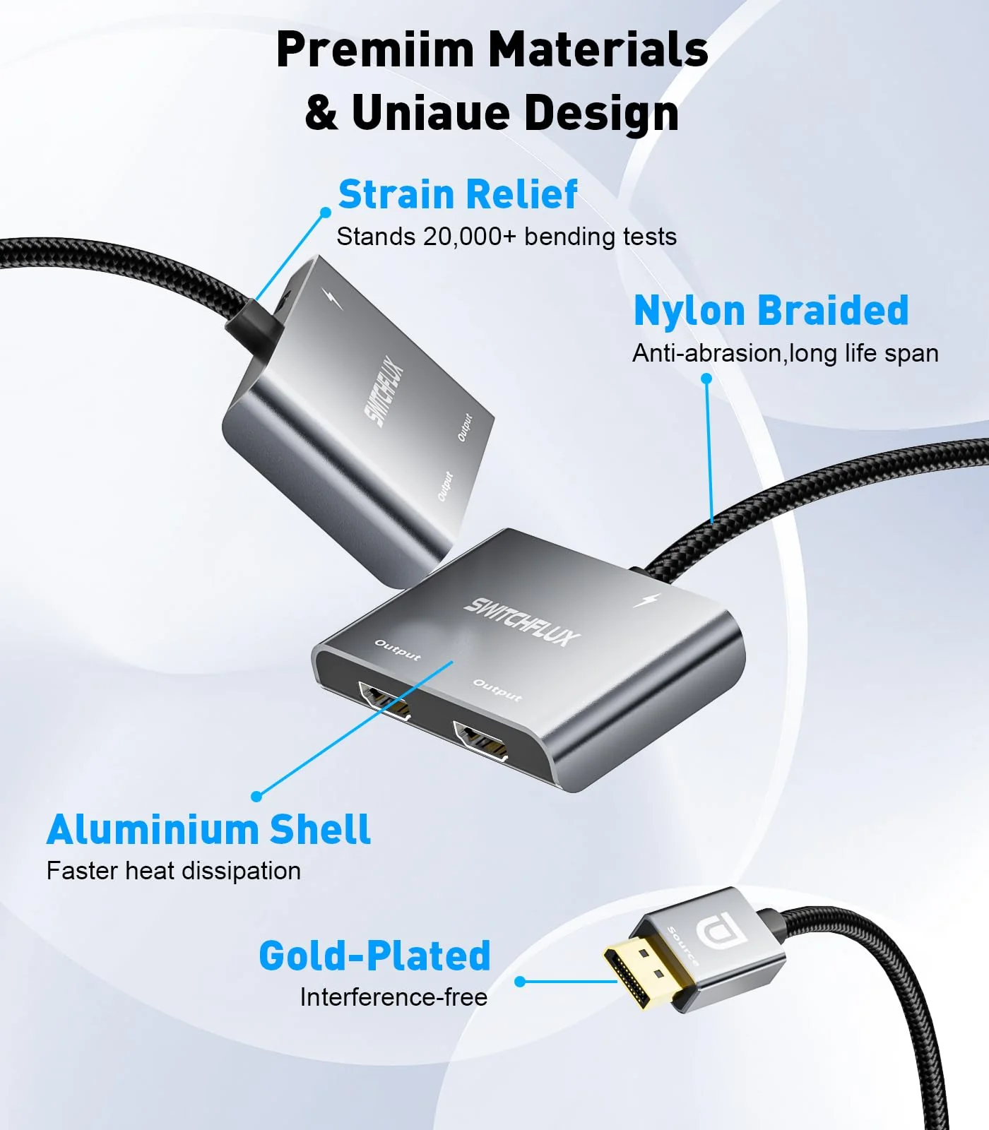 DisplayPort to Dual HDMI Adapter [4K@60Hz] DP to HDMI Splitter 1 in 2 Out Extended Display, DP 1.2 to 2 HDMI Female Converter for Dual Monitors Compatible with PC,Graphic Card and More - Image 7